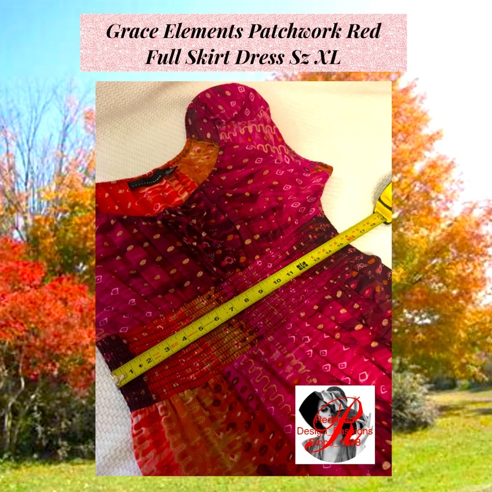 Grace Elements Southern Bell Patchwork Red Full S… - image 5